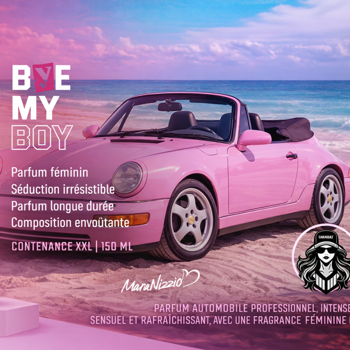 Désodorisant voiture Bye My Boy 150ml - Senteur premium - Bubble Auto